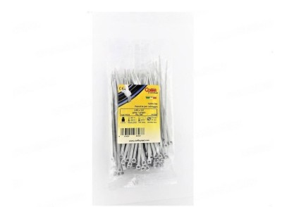 Set 100 buc colier cablu 140x3.6mm din plastic gri Cobra 913A foto