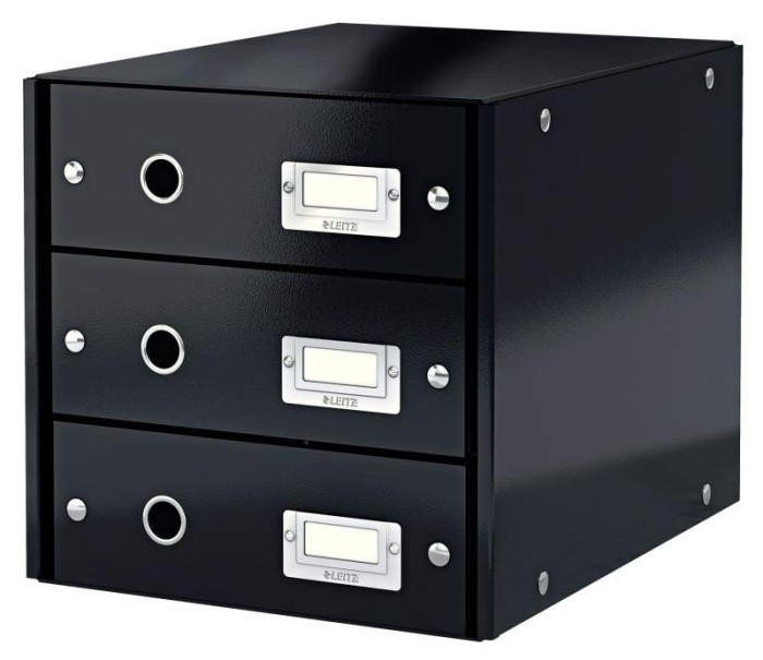 Cabinet 3 sertare carton laminat Leitz Click&amp;Store