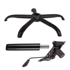 Set placuta balans metalica 22 cm x 15 cm, baza 64 cm si cilindru piston, gaz, pentru scaune birou, negru, 35 cm