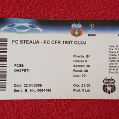 Bilet meci fotbal STEAUA BUCURESTI - CFR CLUJ (22.04.2009)
