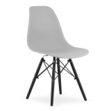 Scaun stil scandinav, Artool, Osaka, PP, lemn, gri si negru, 46x54x81 cm GartenVIP DiyLine