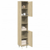 Gossi dulap de baie, stejar sonoma, 30,5x30x179 cm, lemn prelucrat