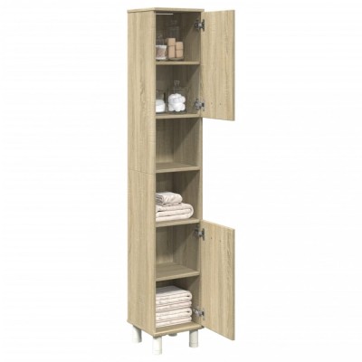 vidaXL Dulap de baie, stejar sonoma, 30,5x30x179 cm, lemn prelucrat 849631 foto