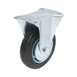 Roata fixa industriala 150x38 mm, cauciuc plin, placa otel, 120 kg