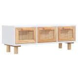 Masuta de cafea alb 80x40x30 cm lemn prelucrat&amp;lemn masiv pin