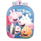 Ghiozdan 3D, Rucsac pentru gradinita Peppa Pig , 31x25x10 cm, + 3 ani, Unisex