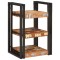 vidaXL Noptieră Maro și negru 38 x 33 x 58 cm Lemn Solid Recuperat 4016732