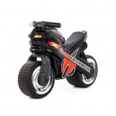 Motocicleta fara pedale, MX-ON, neagra, 70x30x49,3 cm, Polesie foto