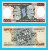 Brazilia (p#201) 1000 Cruzeiros 1985 UNC 'A 2-a ediţie, Tip 2' serie: A8426014xxxB; (ROG CITITI DETALIILE!)