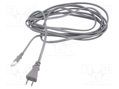 Cablu 2x0,75mm2 IEC C7 mamă JIS 8303 5m gri 7A 125V LIAN DUNG foto