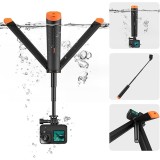 Selfie stick plutitor cu maner, TELESIN S1-TSS-02, multifunctional, compatibil cu GoPro Hero 13, 12, 11, 10, 9, 8, DJI Osmo Action 5 Pro, 4, 3, Insta3