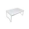 Masa pliabila tip tava pentru camping, 58x36 cm, Plastic, Alb, ATU-086851, Oem