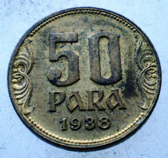 1.380 YUGOSLAVIA JUGOSLAVIA IUGOSLAVIA 50 PARA 1938