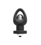 Dop Anal cu Glont Vibrator Detasabil, Silicon si ABS, Negru, 6.7 cm, Guilty Toys