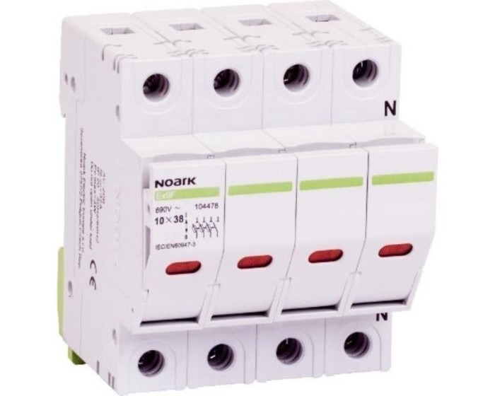 Separator cu fuzibil 3P+N led 32A 10X38mm Ex9F Noark 104478