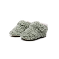 Botosei imblaniti verde cu alb pentru baietei (Marime Disponibila: 3-6 luni
