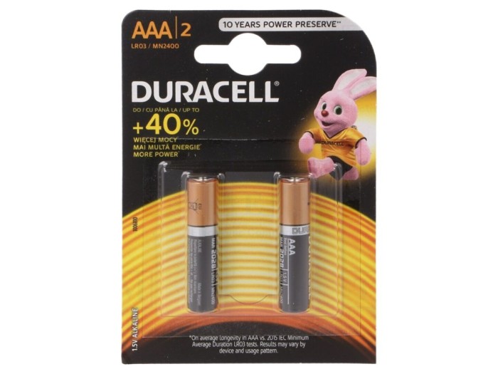 Baterie Alcalină 1.5V AAA 2 Buc BASIC