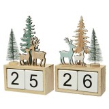 Cumpara ieftin Calendar - Advent Calendar Plywood Glitter With Scenery - mai multe modele | Kaemingk