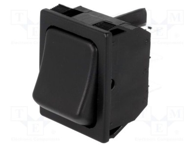 Rocker DPDT ON-ON 10A/250VAC negru SCI foto