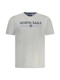 Tricou barbati cu maneca scurta, cu imprimeu cu logo, Regular fit, Gri, S