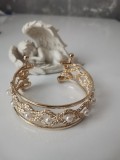 OFERTA- Bratara din trei piese - suflata cu aur galben de 18k