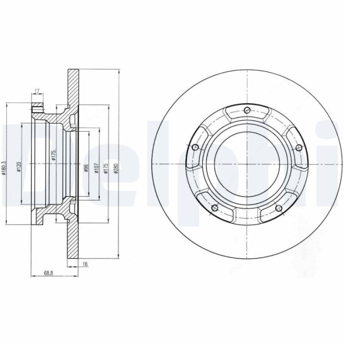 DELPHI BG4008 Disc frana
