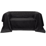 Husa din velur microfibra pentru canapea, 140 x 210 cm, antracit