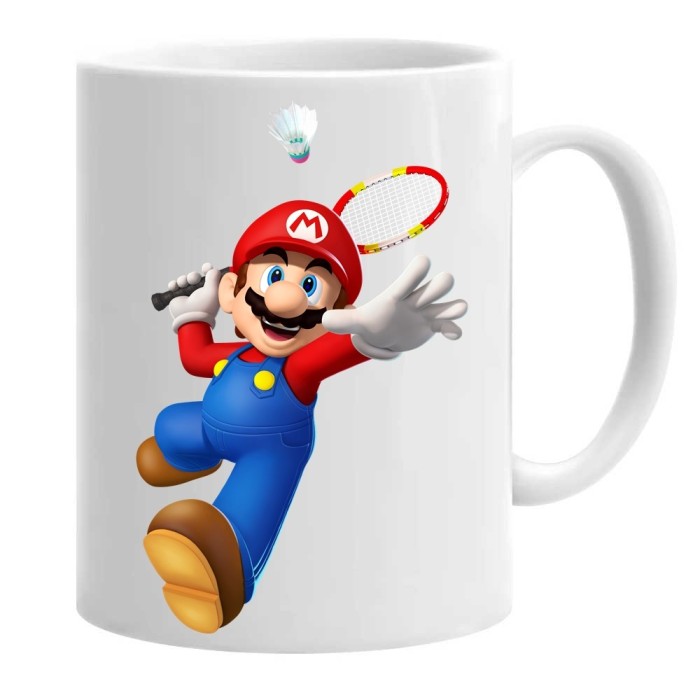 Cana alba personalizata super mario badminton, INOVATIX&reg;. 330 ml