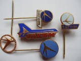 ROMANIA - SET DE 5 INSIGNE CU LOGO TAROM , 1980, RSR , 1980, RSR , IM 1.154