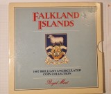 Set Monede Falkland 1987, 7 Monede, Numismatica, Colectie
