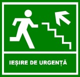Placuta de iesire de urgenta scari cu sageata in dreapta sus