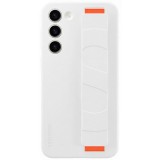 Husa de protectie Samsung Silicone Grip pentru Galaxy S23 Plus, Alb