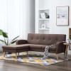VidaXL Canapea &icirc;n formă de L, maro, 186x136x79 cm, tapițerie textilă 246997