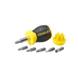 Surubelnita scurta cu clichet si multipli biti STANLEYr - 6 biti