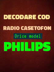 Cod Deblocare Decodare Radio Casetofon Auto toate marcile - modele PHILIPS foto