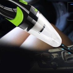 Aspirator auto umed-uscat portabil, fără fir, cu baterie proprie 2700mAh, cu