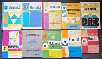 LOT 10 MANUALE MATEMATICA CLASELE IX-XII - Cota, Nastasescu, Rizescu, Ghioca foto