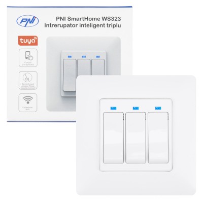 Resigilat : Intrerupator inteligent triplu PNI SmartHome WS323 pentru control lumi foto