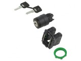 Comutator Rotativ cu Cheie 22mm 3NO Negru