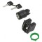 Comutator Rotativ cu Cheie 22mm 3NO Negru