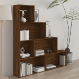 Gossi biblioteca, stejar maro, 155x24x160 cm