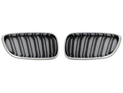 Grila masca fata fata BMW Seria 2 (F22), 03.2014-07.2021, partea stanga, type M-Tech; crom/negru; TUNING, foto
