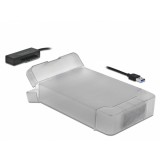 Adaptor USB 3.0 la SATA III pentru HDD 3.5" cu carcasa protectie 45cm, Delock 64086