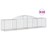 Cumpara ieftin Cosuri gabion arcuite 10 buc, 300x50x60/80 cm, fier galvanizat