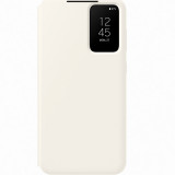 Husa de protectie Samsung Smart View Wallet Case pentru Galaxy S23 Plus, Cream