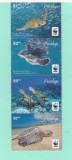 41-PENRHYN 2014-WWF-533-TESTOASE-Serie completa de 4 timbre nestampilate MNH, Fauna, Nestampilat