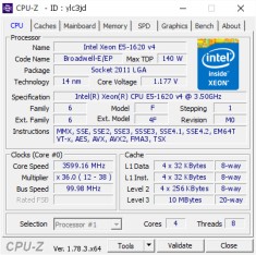 Procesor Workstation Intel Xeon E5-1620 v4 3.5-3.8 GHz Socket 2011-V3 Bulk DDR4 foto