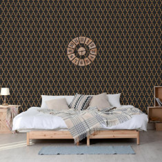 DUTCH WALLCOVERINGS Tapet „Geometric”, negru și auriu