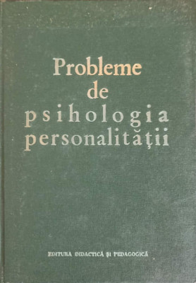 PROBLEME DE PSIHOLOGIA PERSONALITATII-E.I. IGNATIEV foto