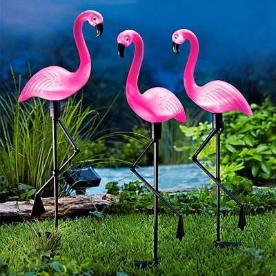 Set 3 x Lampa Solara estetica exterioara de gradina model Flamingo foto